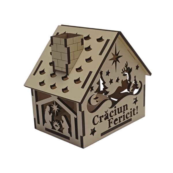 Decor Casuta Lemn Craciun 5