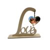 Decor Lemn LOVE Poza Inima 1