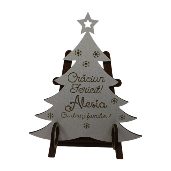 Ornament Craciun Brad Alb 1