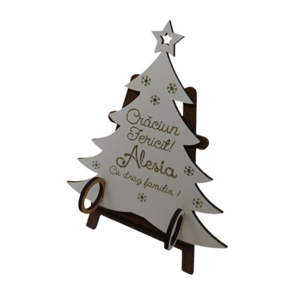 Ornament Craciun Brad Alb 2